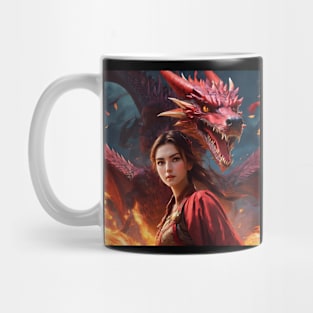 girl with dragon Mug